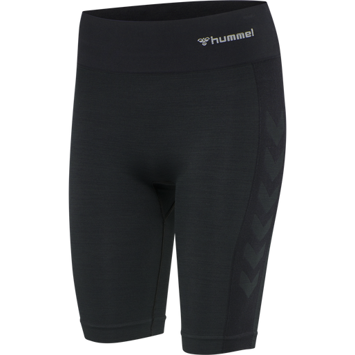 hmlCLEA SEAMLESS CYCLING SHORTS, BLACK MELANGE hmlCLEA SEAMLESS CYCLING SHORTS, BLACK MELANGE, packshot