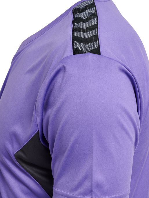 hmlAUTHENTIC PL JERSEY S/S, DAHLIA PURPLE/ASPHALT, packshot