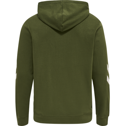 hmlLEGACY LOGO HOODIE, RIFLE GREEN, packshot