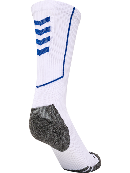 hmlPRO TRAINING SOCKS HIGH, WHITE/TRUE BLUE, packshot