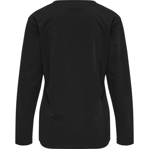 hmlRED BASIC T-SHIRT L/S WOMAN, BLACK, packshot