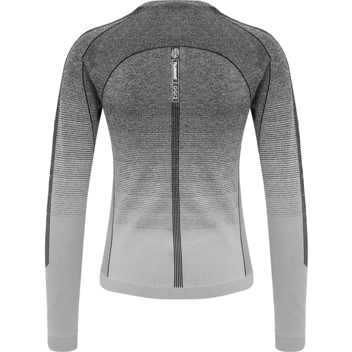 hmlGG12 TRAINING SEAMLESS L/S WOMAN, BLACK MELANGE, packshot