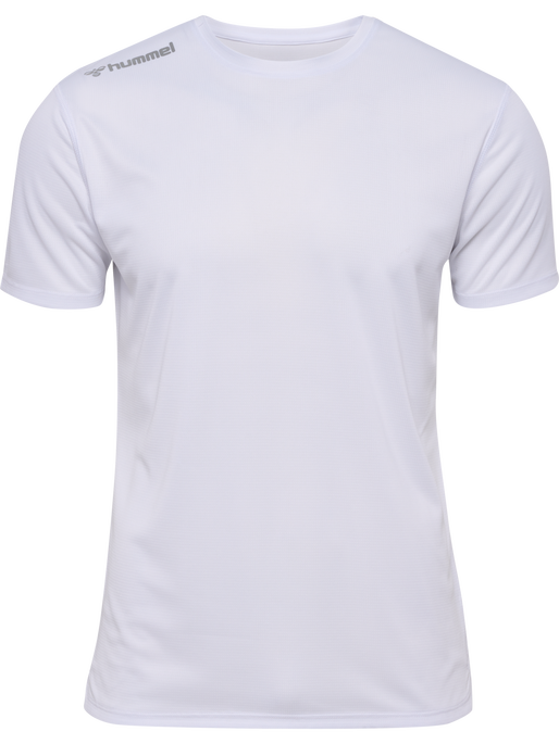 hmlRUN JERSEY S/S, WHITE, packshot