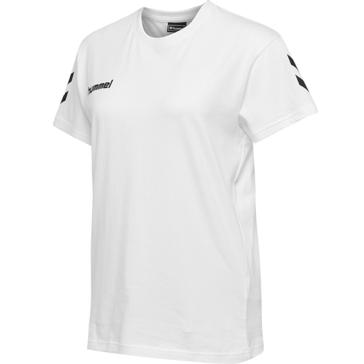HMLGO COTTON T-SHIRT WOMAN S/S, WHITE, packshot