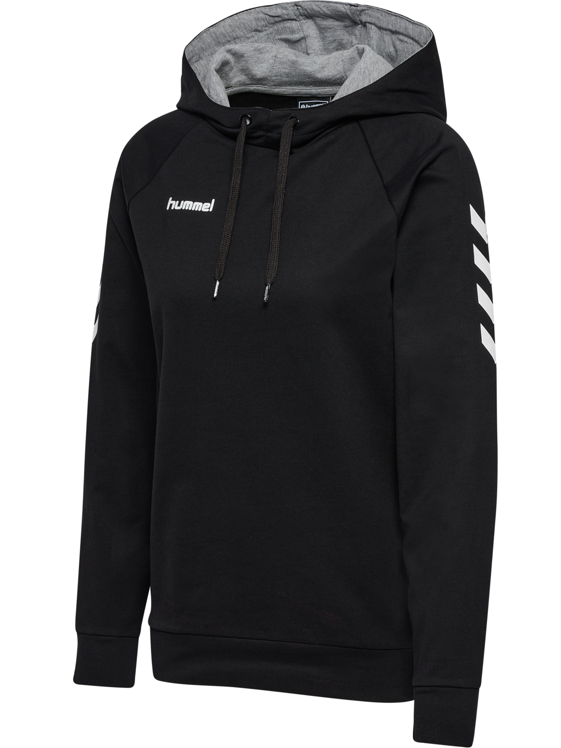 HUMMEL GO COTTON HOODIE WOMAN, BLACK, packshot
