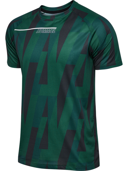 hmlCOURT AOP LIGHT WEIGHT T-SHIRT, RAIN FOREST, packshot