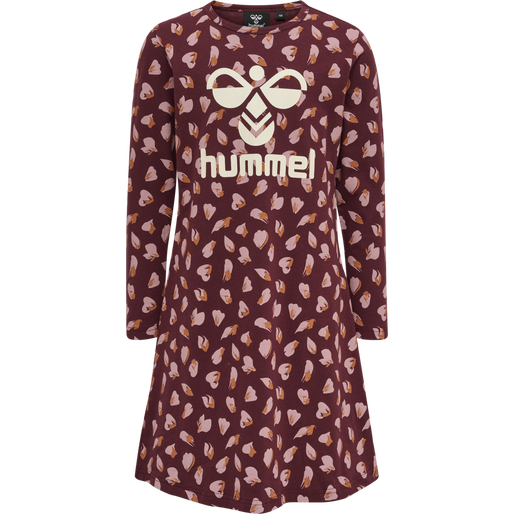 hmlCAROLINA NIGHT DRESS L/S, WINDSOR WINE, packshot