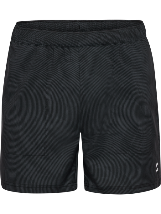 hmlPULSE AOP WORKOUT SHORTS, BLACK/EBONY, packshot
