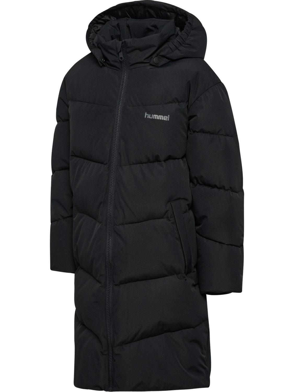 hmlJR PUFFER LONG JACKET, BLACK, packshot