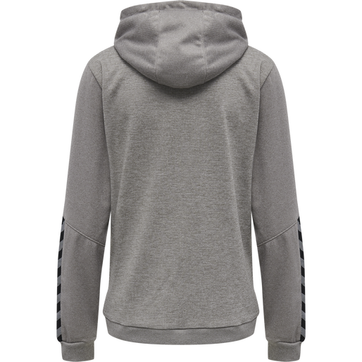 hmlAUTHENTIC POLY ZIP HOODIE WOMAN, GREY MELANGE, packshot