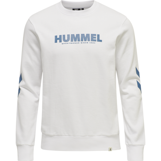 hmlLEGACY SWEATSHIRT, WHITE/DEEP WATER, packshot