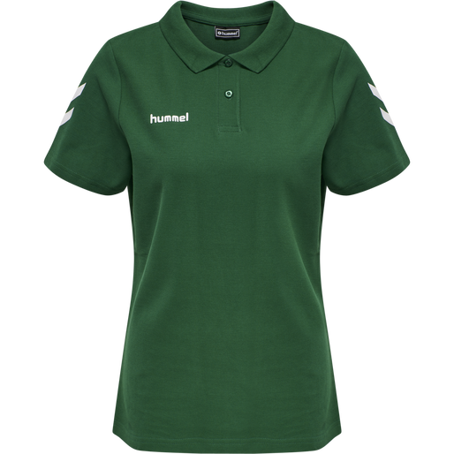 HMLGO COTTON POLO WOMAN, EVERGREEN, packshot