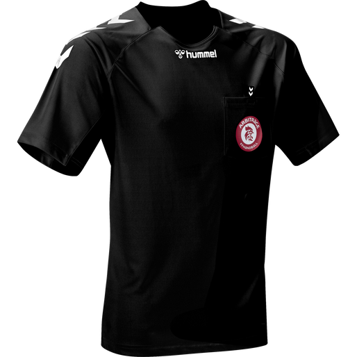 FFHB REFEREE YOUTH JERSEY S/S, BLACK, packshot