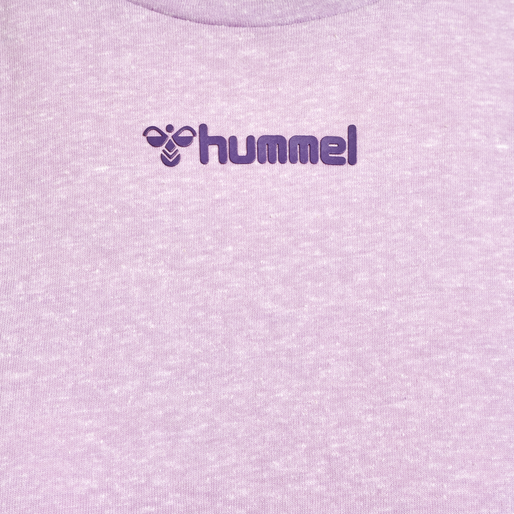 hmlZANDRA T-SHIRT, PASTEL LILAC MELANGE, packshot