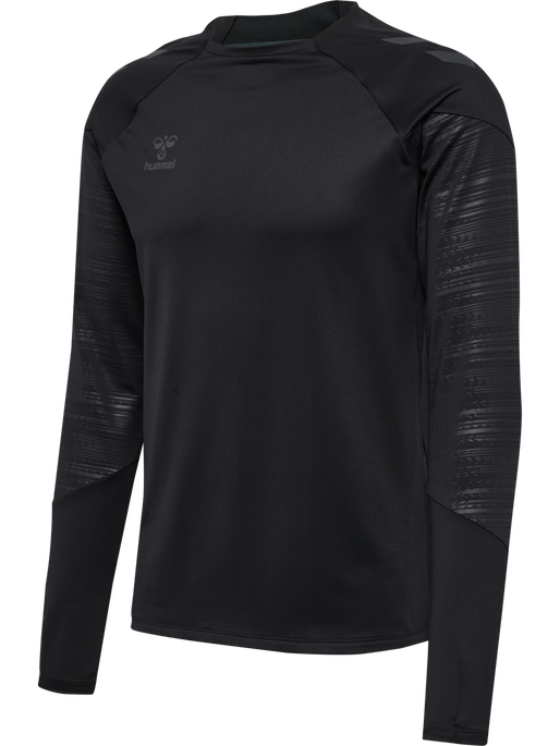 hmlPRO TRAINING CREW SWEAT, BLACK hmlPRO TRAINING CREW SWEAT, BLACK, packshot