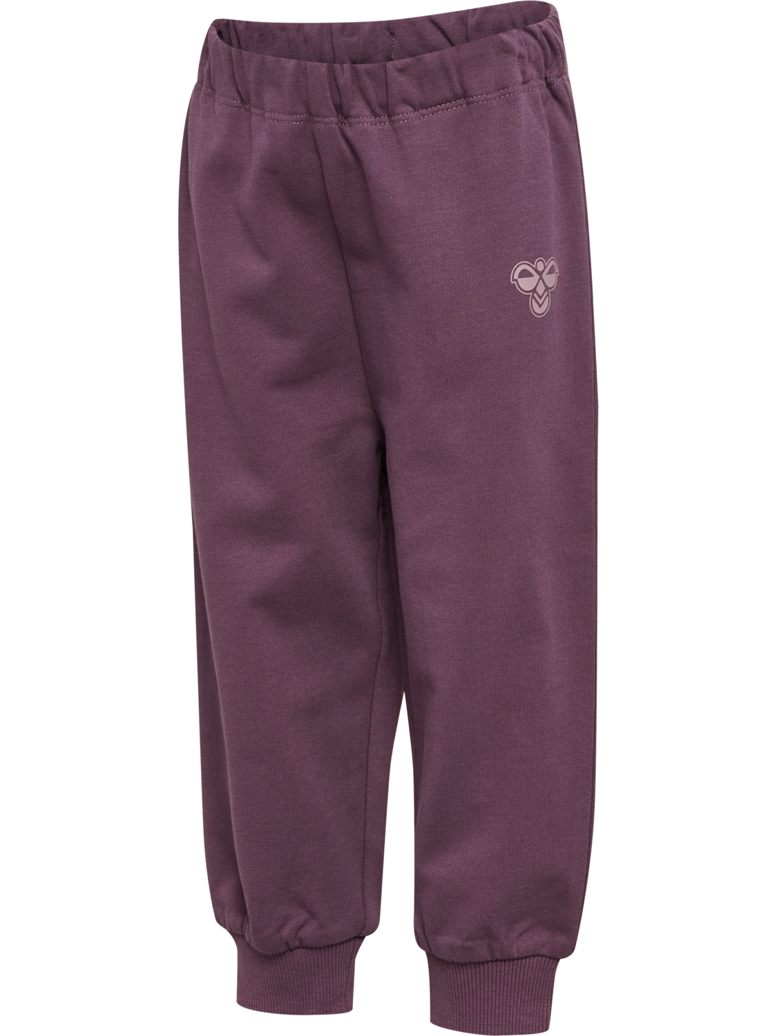 hmlMINI LOOSE SOLID ADJ WAIST PANTS, BLACK PLUM, packshot