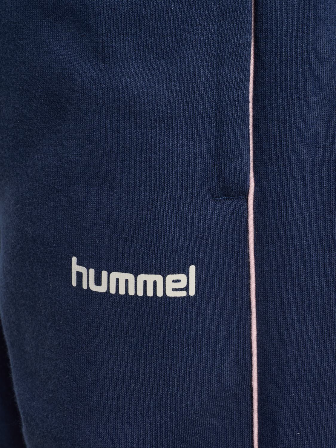 hmlJR LOOSE SWEATPANT PIPING, DRESS BLUE/ROSEATE SPOONBILL, packshot
