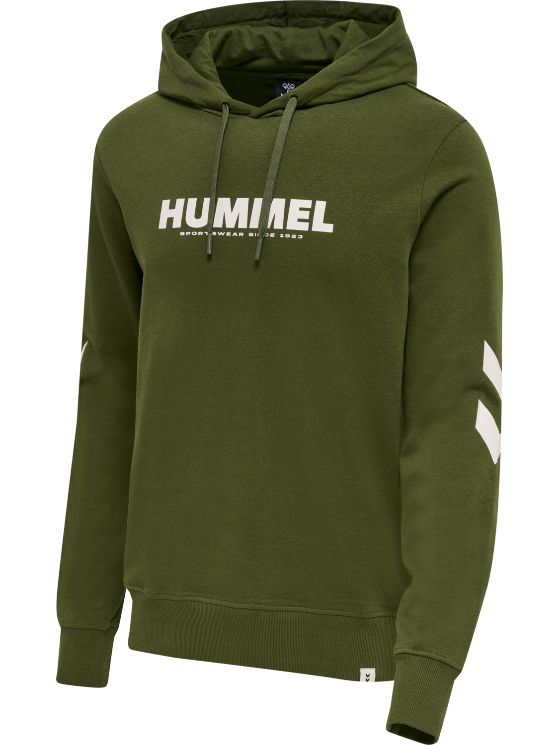 hmlLEGACY LOGO HOODIE, RIFLE GREEN, packshot