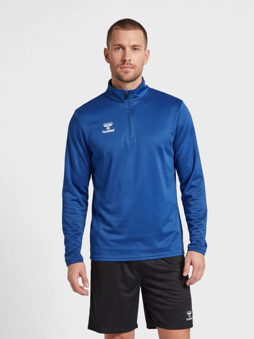 hmlESSENTIAL HALF-ZIP, TRUE BLUE, model