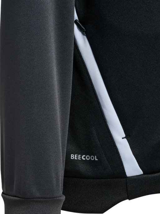 hmlLEAD 2.0 TRACK ZIP JACKET KIDS, BLACK/ASPHALT hmlLEAD 2.0 TRACK ZIP JACKET KIDS, BLACK/ASPHALT, packshot