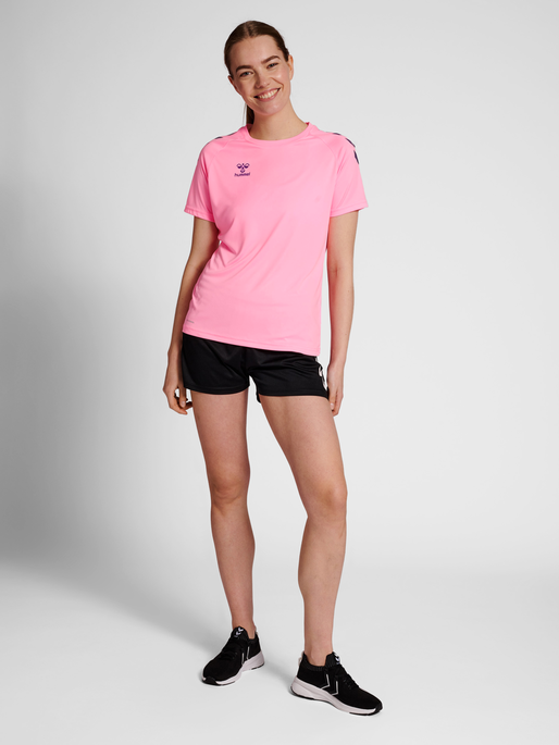 hmlCORE XK CORE POLY TEE  S/S WOMAN, COTTON CANDY, model