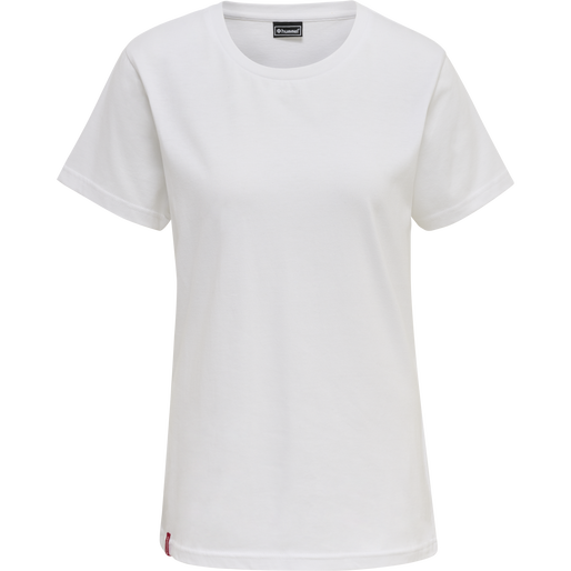 hmlRED BASIC T-SHIRT S/S WOMAN, WHITE hmlRED BASIC T-SHIRT S/S WOMAN, WHITE, packshot