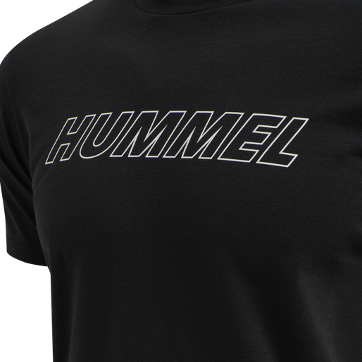 hmlTE CALLUM COTTON T-SHIRT, BLACK, packshot