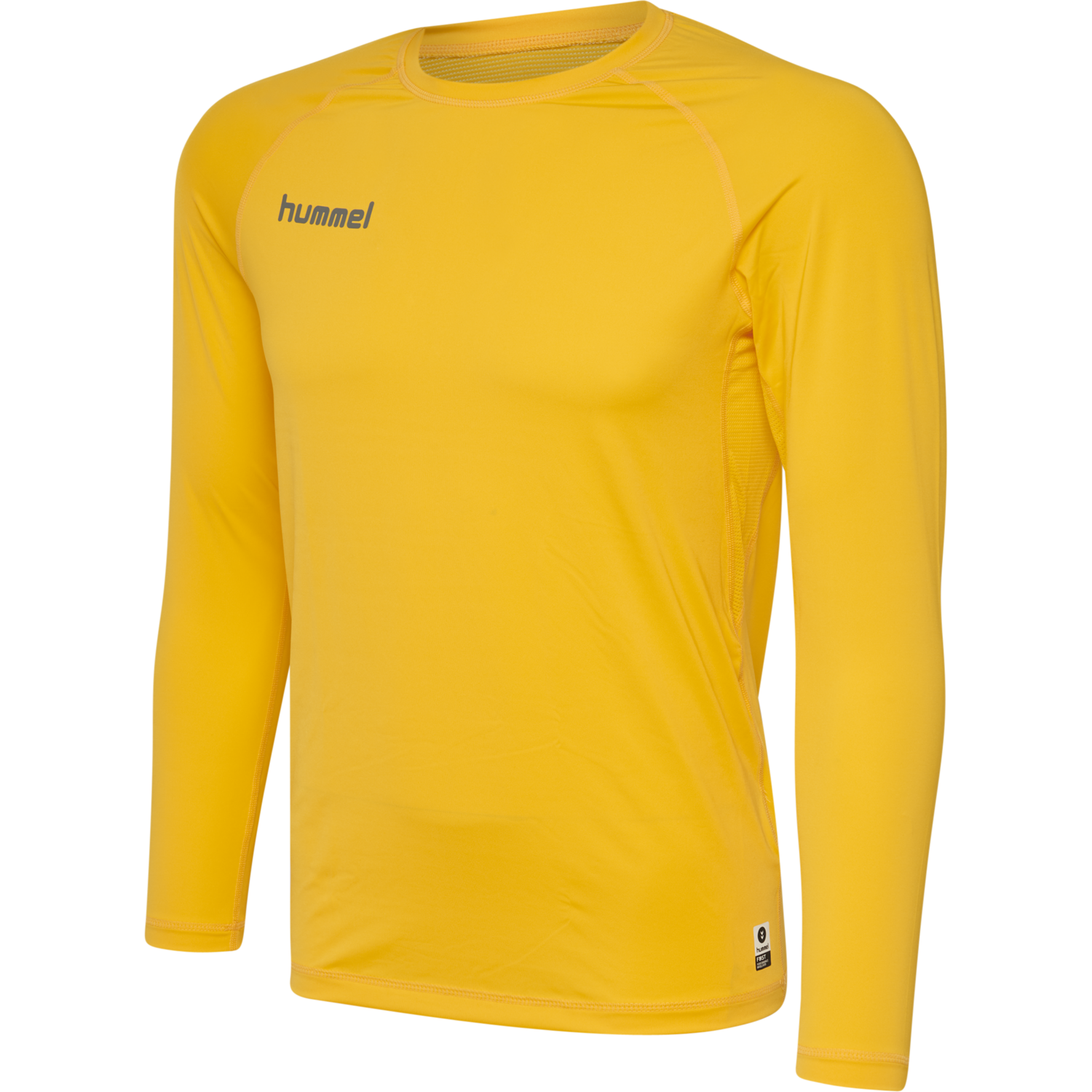 HUMMEL FIRST PERFORMANCE KIDS JERSEY L/S, SPORTS YELLOW, packshot