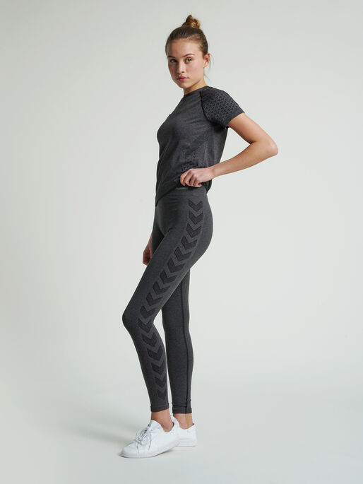 hummel SEAMLESS WAIST TIGHTS - BLACK MELANGE hummel.dk