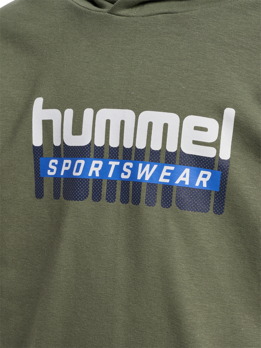hmlTUKAS HOODIE, DUSTY OLIVE, packshot