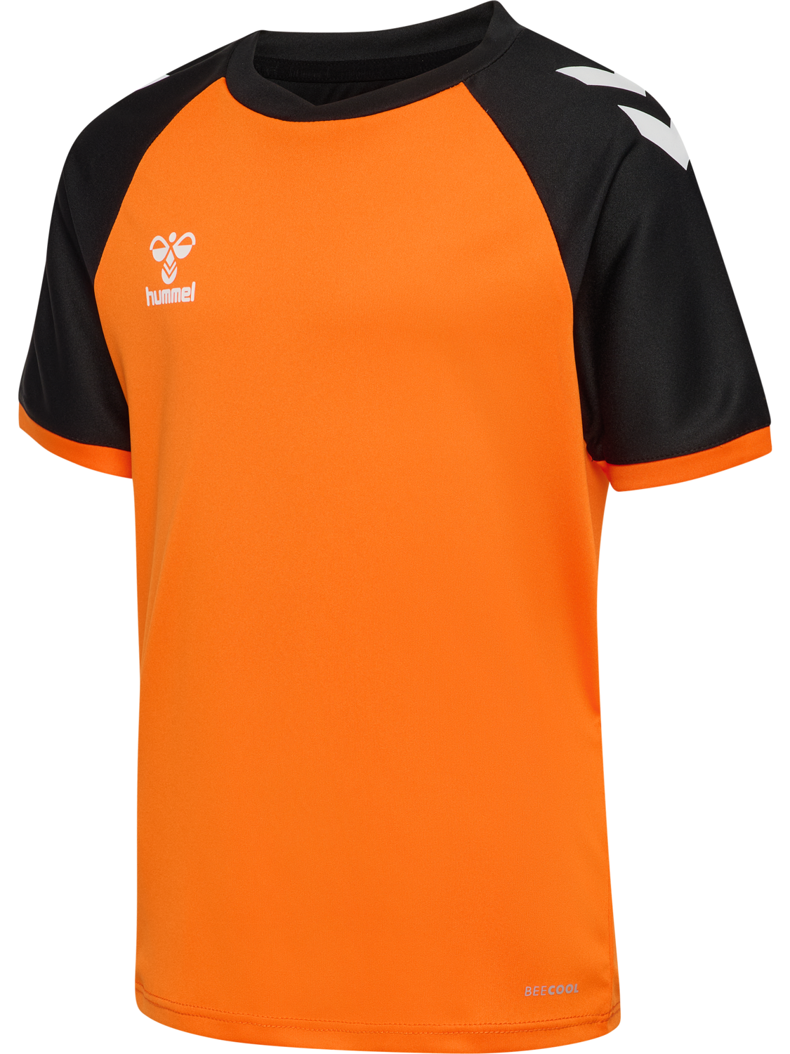 hmlMATCH LEAGUE JERSEY S/S KIDS, ORANGE TIGER/BLACK, packshot