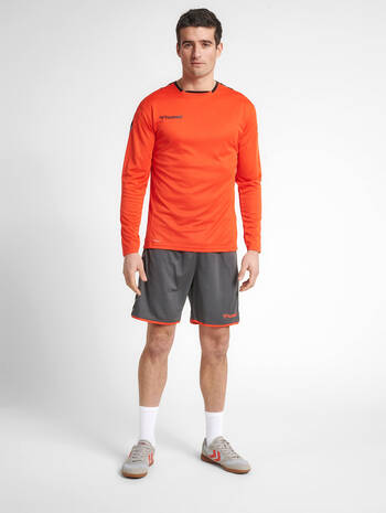 hmlAUTHENTIC POLY JERSEY L/S, FIRE RED, model