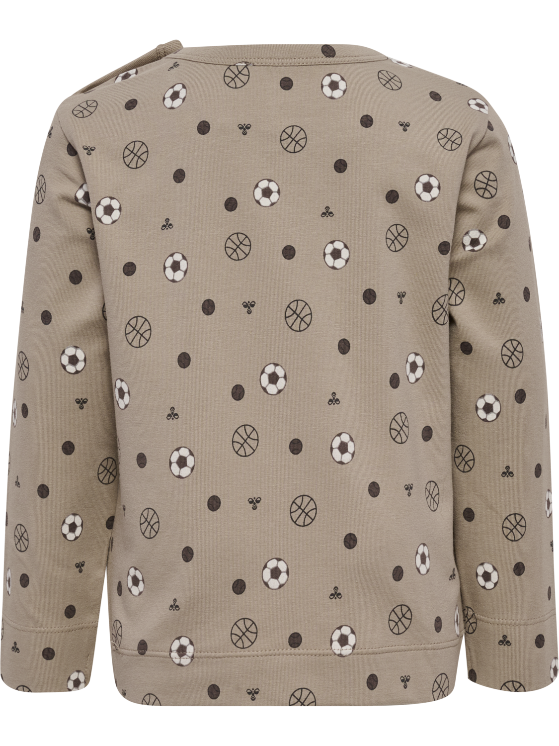 hmlMINI AOP T-SHIRT L/S, VINTAGE KHAKI, packshot