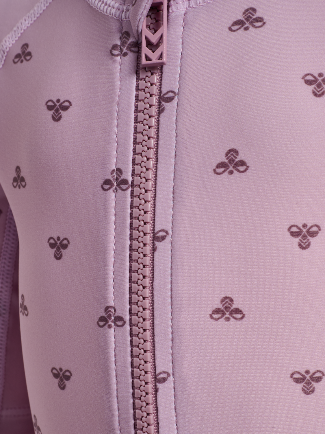 hmlMINI BEE AOP SWIMSUIT 3/4 SL, MAUVE SHADOW, packshot