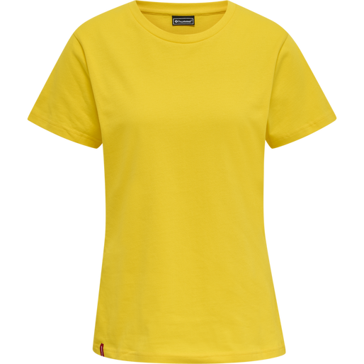 hmlRED BASIC T-SHIRT S/S WOMAN, EMPIRE YELLOW, packshot