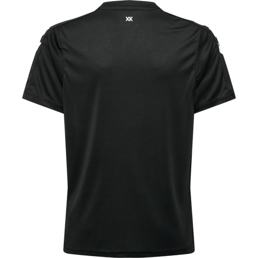 hmlCORE XK STRIPED JERSEY S/S KIDS, BLACK/WHITE, packshot