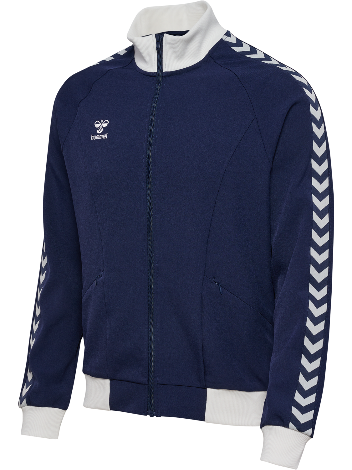 hmlROOT TRACK ZIP JACKET, MARINE, packshot