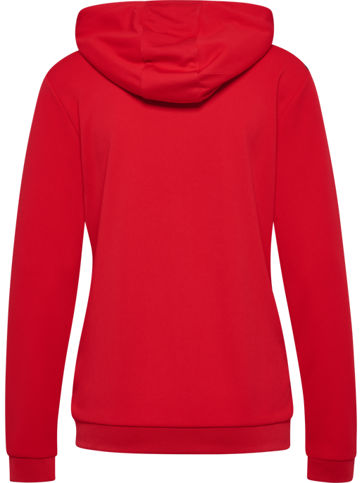hmlAUTHENTIC PL ZIP HOODIE WOMAN, TRUE RED, packshot