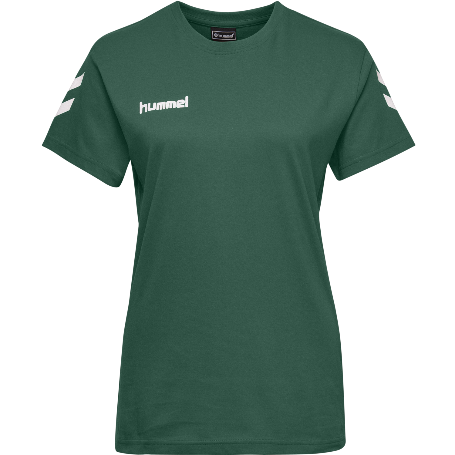 HUMMEL GO COTTON T-SHIRT WOMAN S/S, EVERGREEN, packshot