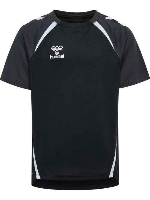 hmlLEAD 2.0 JERSEY S/S KIDS, BLACK/ASPHALT hmlLEAD 2.0 JERSEY S/S KIDS, BLACK/ASPHALT, packshot
