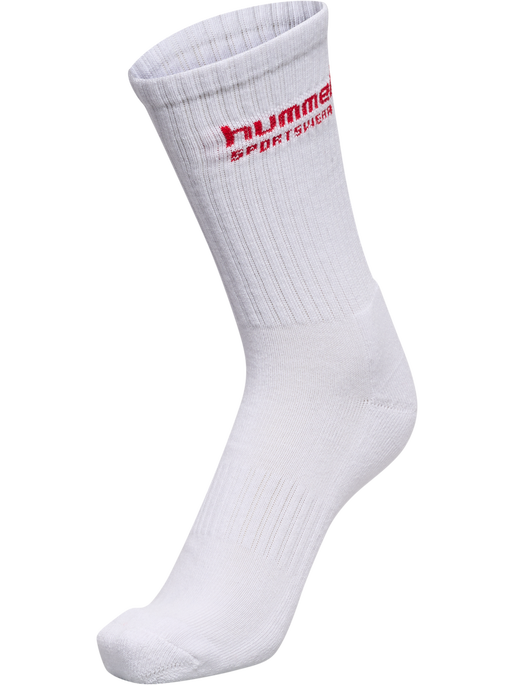 hml3-PACK SOCKS SPORTSWEAR, WHITE/TANGO RED, packshot