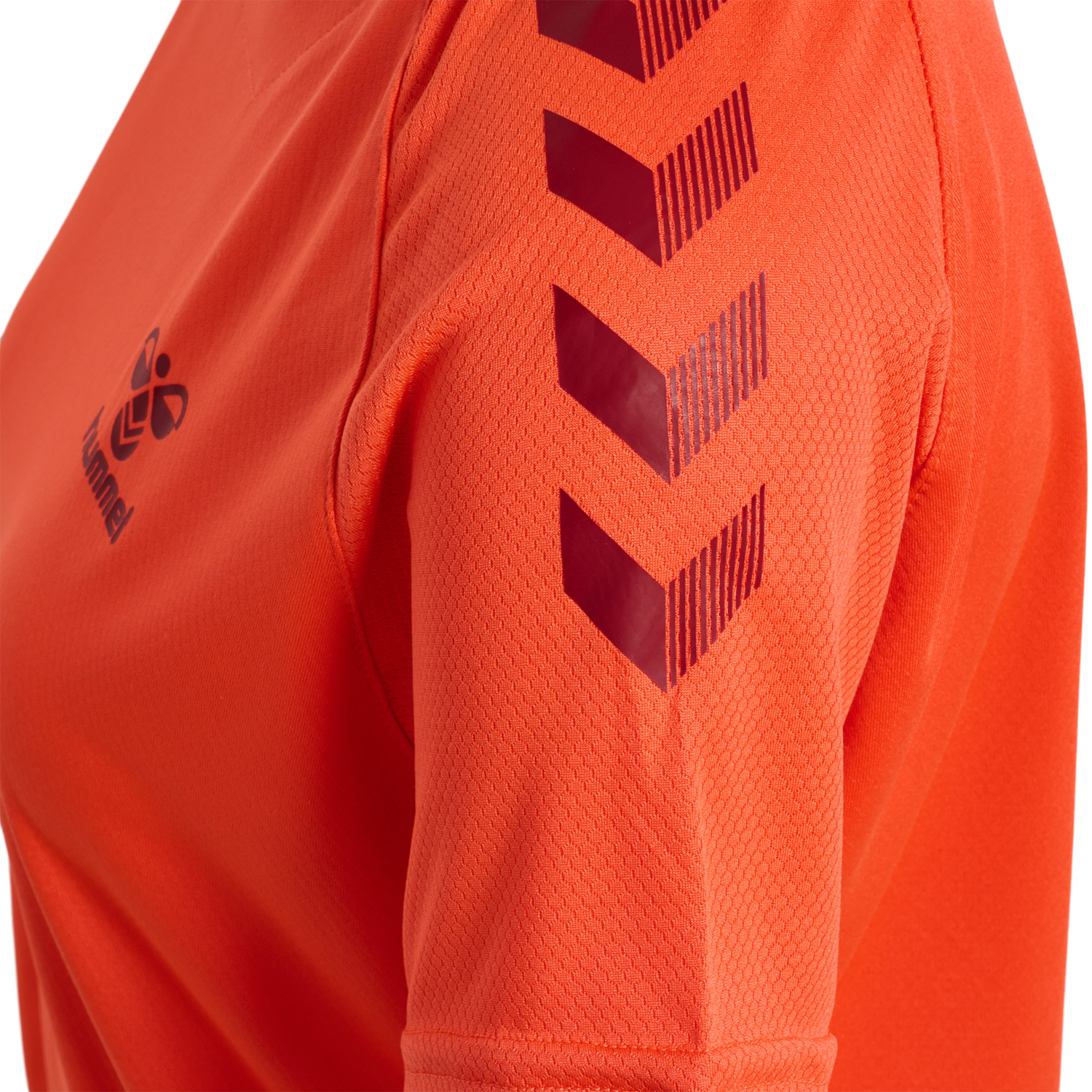 hmlONGRID POLY JERSEY S/S WO, NASTURTIUM/RHUBARB, packshot