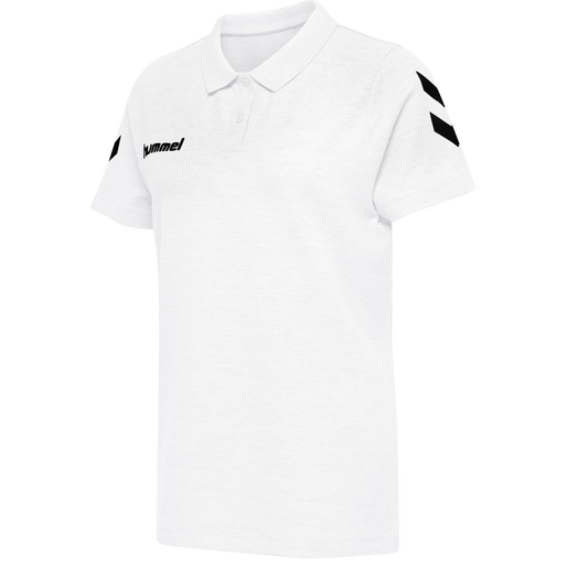 HMLGO COTTON POLO WOMAN, WHITE, packshot