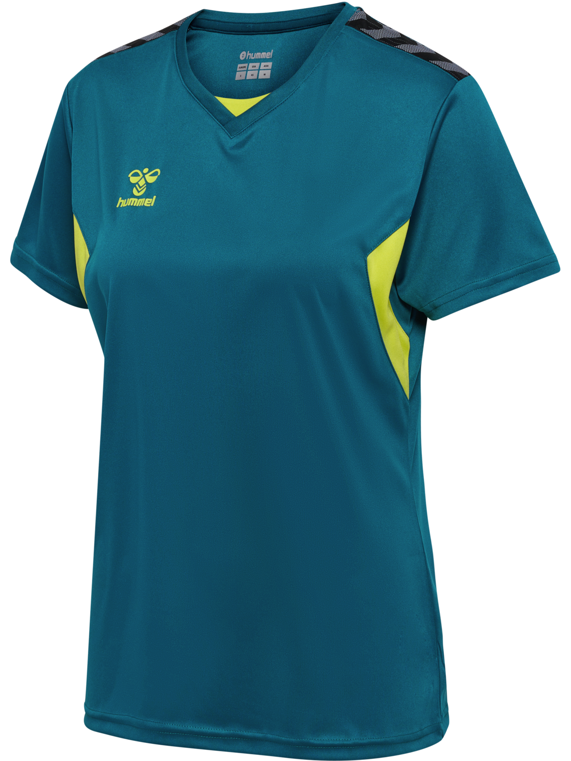 hmlAUTHENTIC PL JERSEY S/S WOMAN, BLUE CORAL/SULPHUR SPRING, packshot