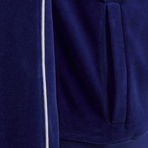 hmlFRISK VELOUR ZIP JACKET, MAZARINE BLUE, packshot