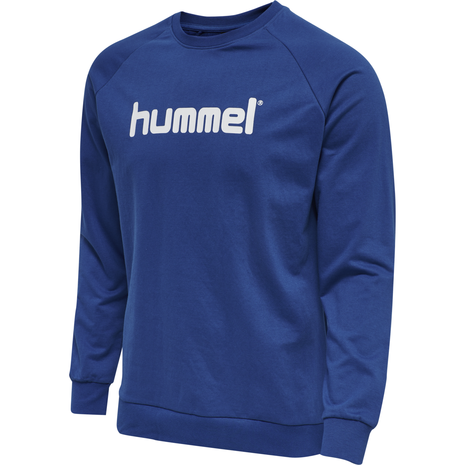HUMMEL GO COTTON LOGO SWEATSHIRT WOMAN, TRUE BLUE, packshot