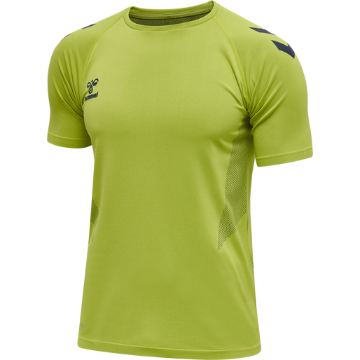 hmlLEAD PRO SEAMLESS TRAINING JERSEY, LIME PUNCH, packshot