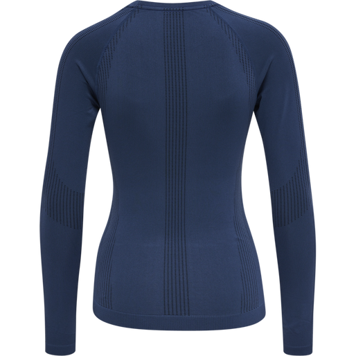 hmlMT SHAPING SEAMLESS T-SHIRT L/S, INSIGNIA BLUE, packshot