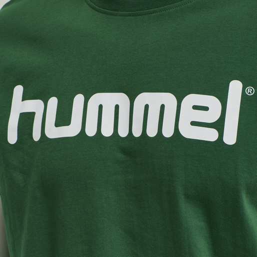 HUMMEL GO COTTON LOGO T-SHIRT S/S, EVERGREEN, packshot
