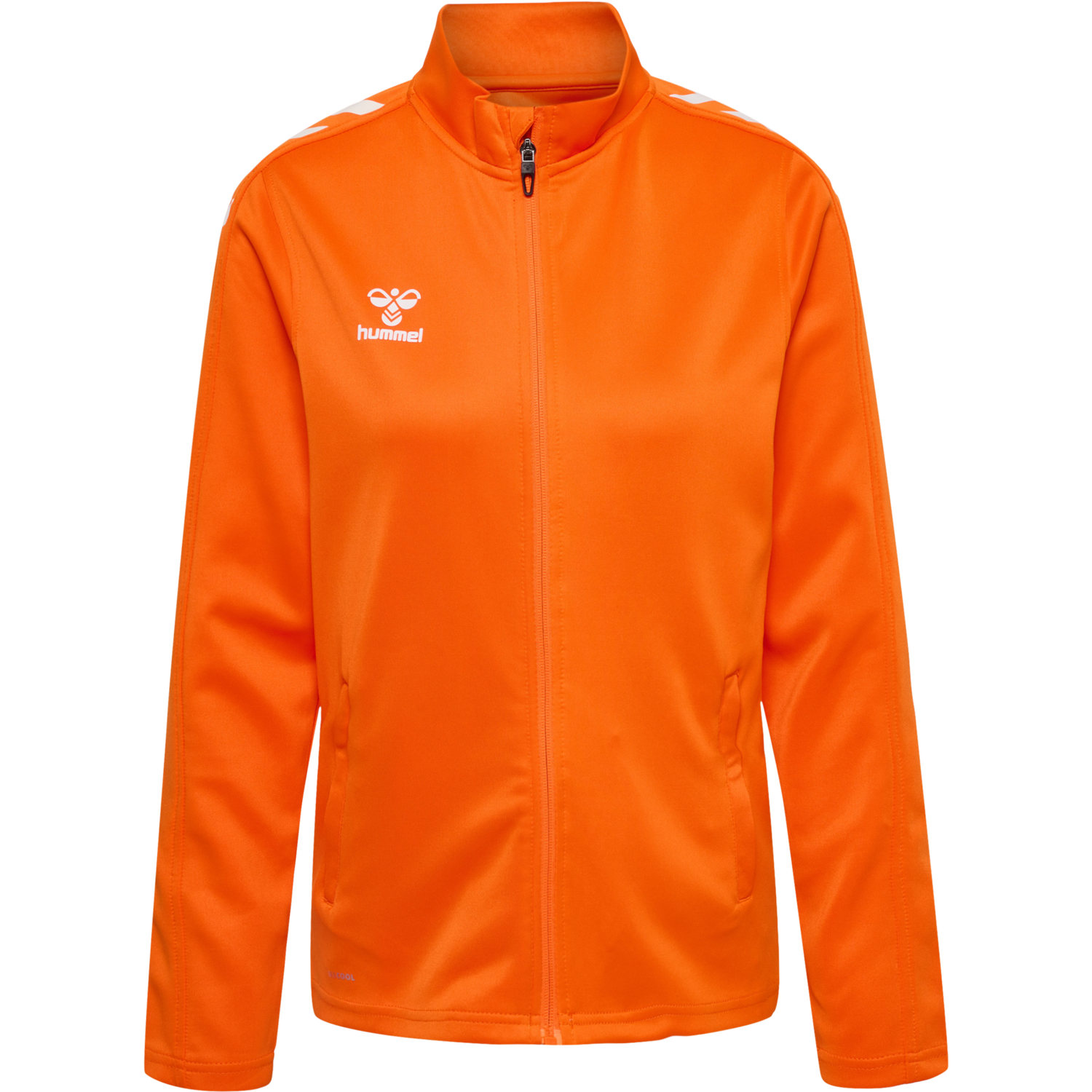 hmlCORE XK POLY ZIP SWEAT WOMAN, ORANGE TIGER, packshot